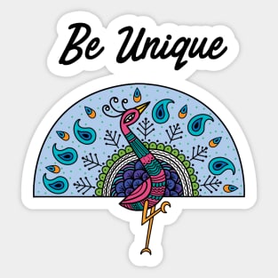 Peacock - Be Unique Sticker